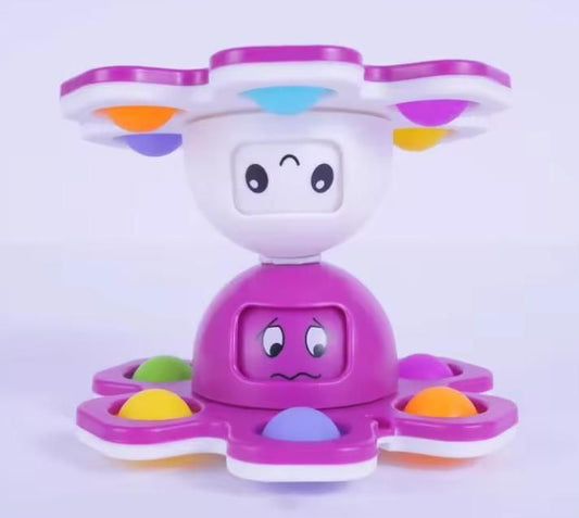 Anti-Stress Push Bubble Fidget Spinner - Sensory Toy for Anxiety Relief & Focus