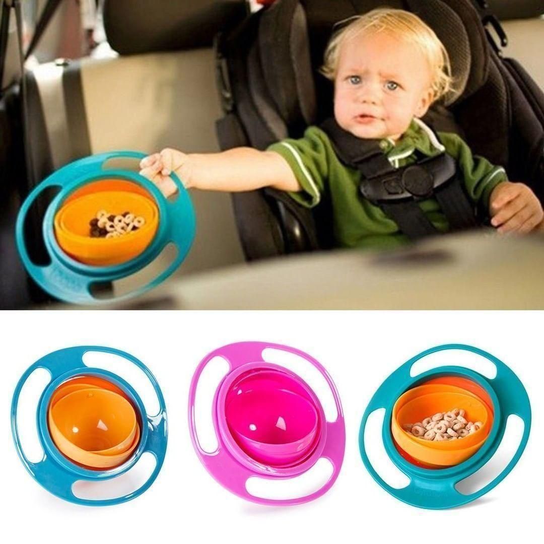 360° Spill-Proof Gyro Bowl for Toddlers - No-Mess Baby Magic Feeding Bowl
