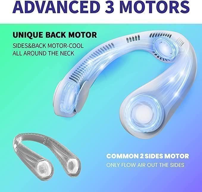 Portable Bladeless Rechargeable Neck Fan - Hands-Free Personal Cooling Fan 350g