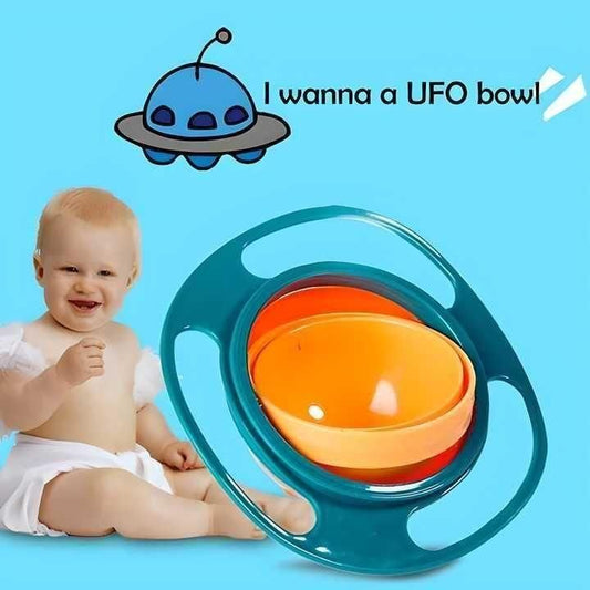 360° Spill-Proof Gyro Bowl for Toddlers - No-Mess Baby Magic Feeding Bowl