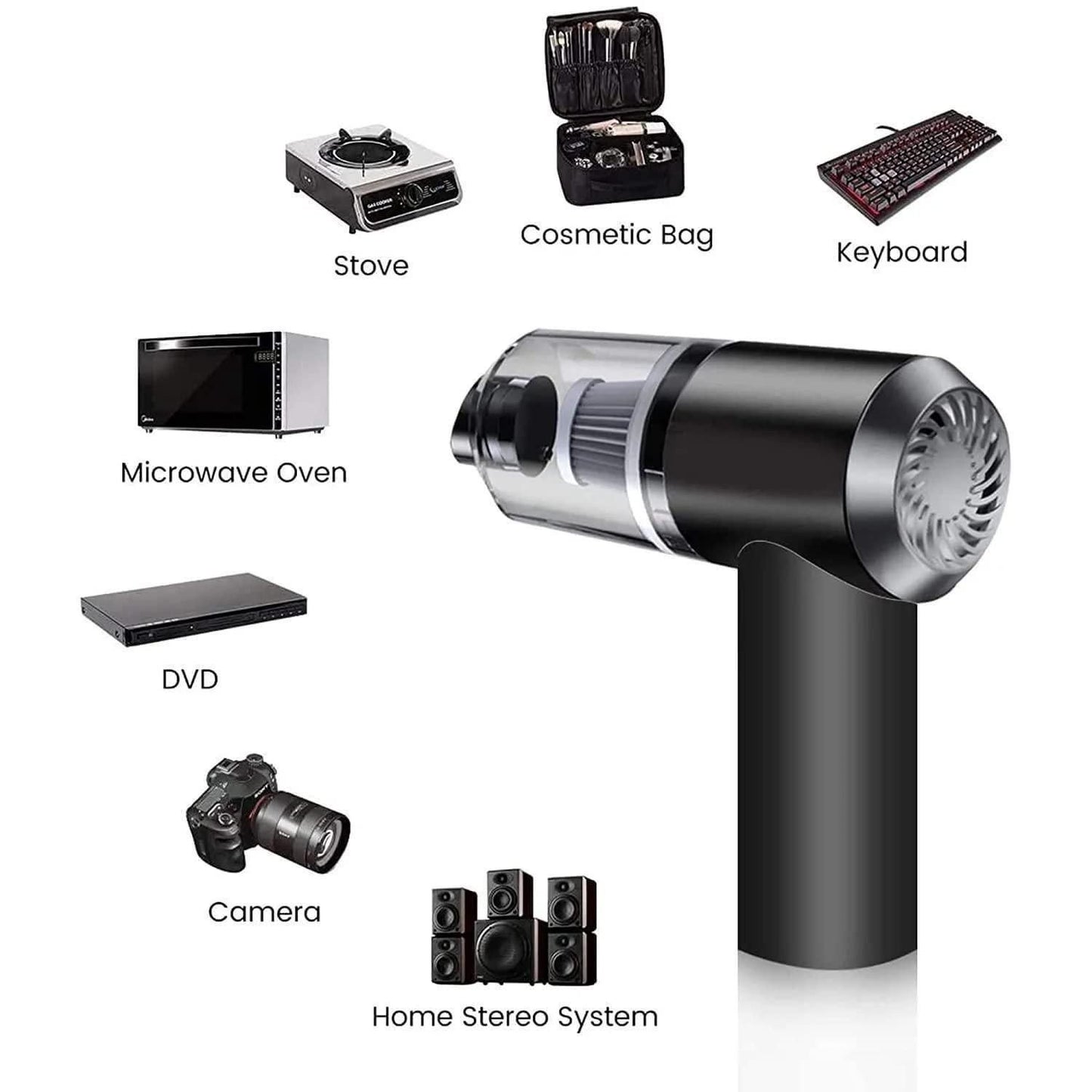 Portable Wireless Air Duster & Vacuum Cleaner - 2-in-1 Cordless Cleaning Tool