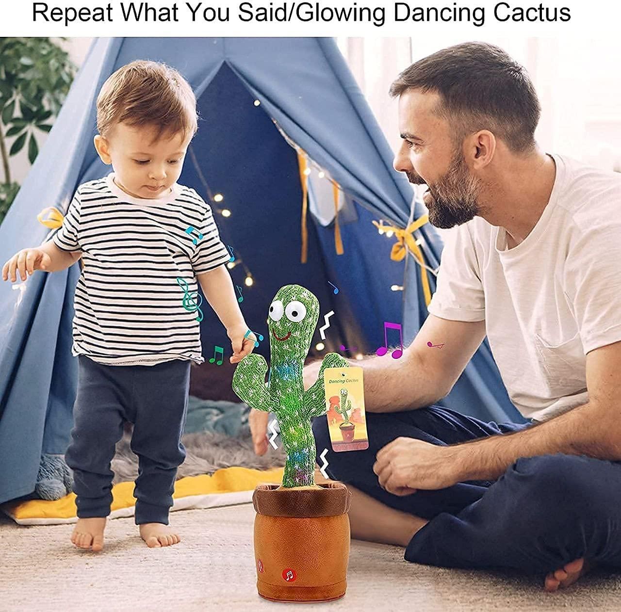Dancing Cactus Toy - Talking, Singing, LED Musical Mimicry Toy for Kids
