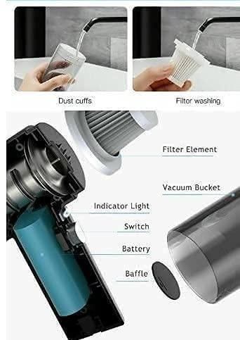 Portable Wireless Air Duster & Vacuum Cleaner - 2-in-1 Cordless Cleaning Tool