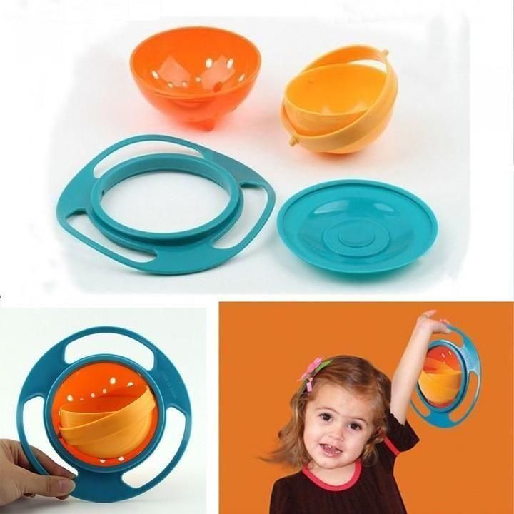 360° Spill-Proof Gyro Bowl for Toddlers - No-Mess Baby Magic Feeding Bowl