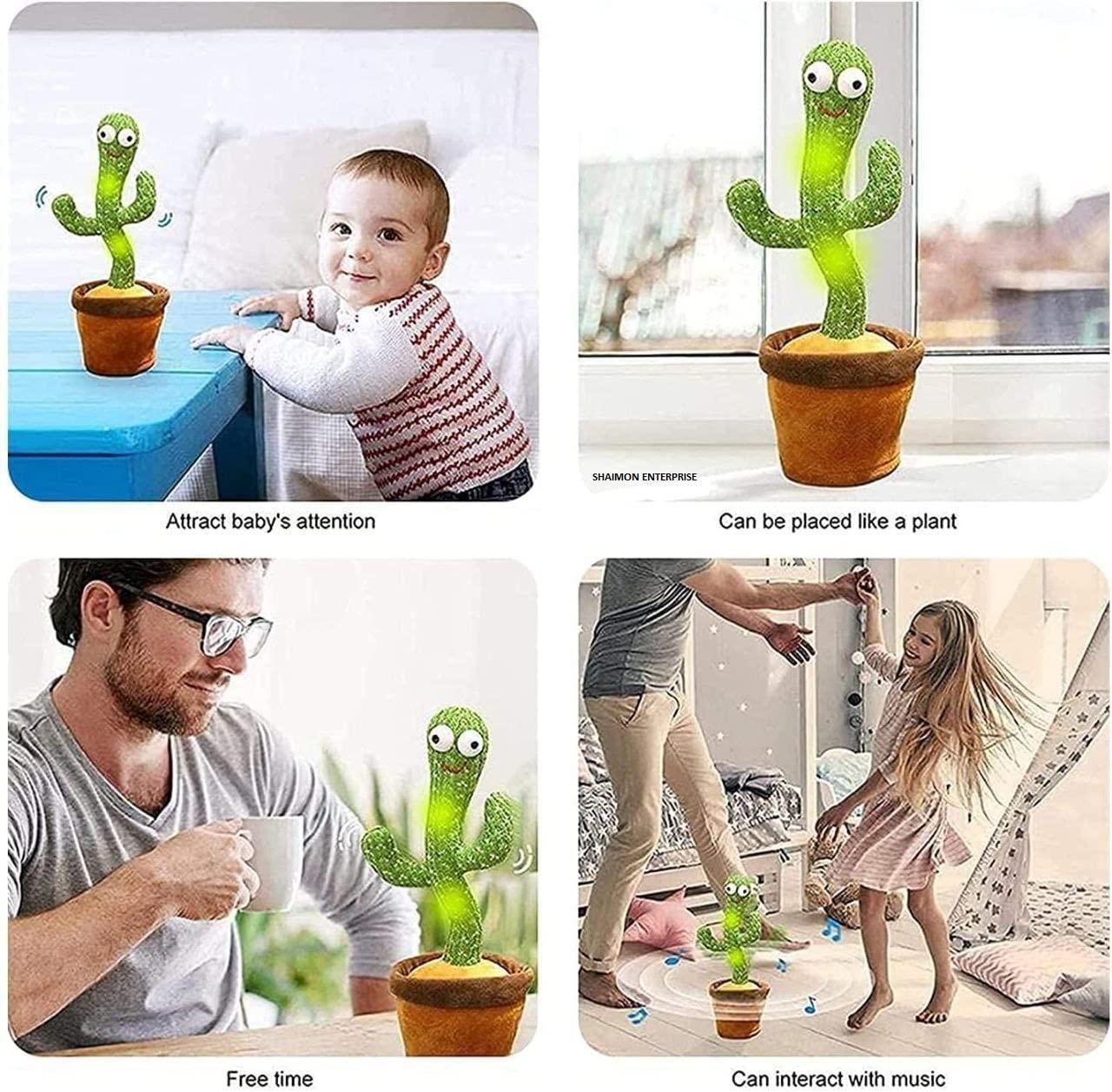 Dancing Cactus Toy - Talking, Singing, LED Musical Mimicry Toy for Kids