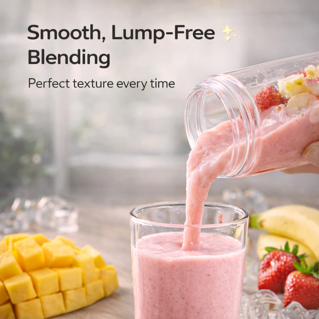 Portable USB Rechargeable Mini Blender for Smoothies & Juice - 380ml Travel Blender