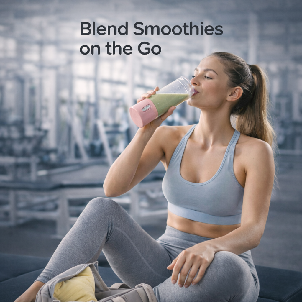 Portable USB Rechargeable Mini Blender for Smoothies & Juice - 380ml Travel Blender